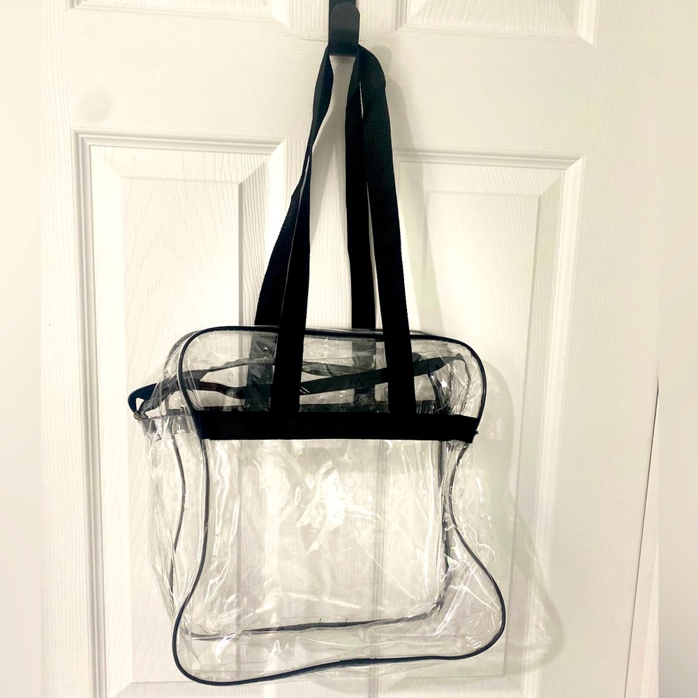 TRANSPARENT LONG STRAP SHOULDER BAG/TOTE